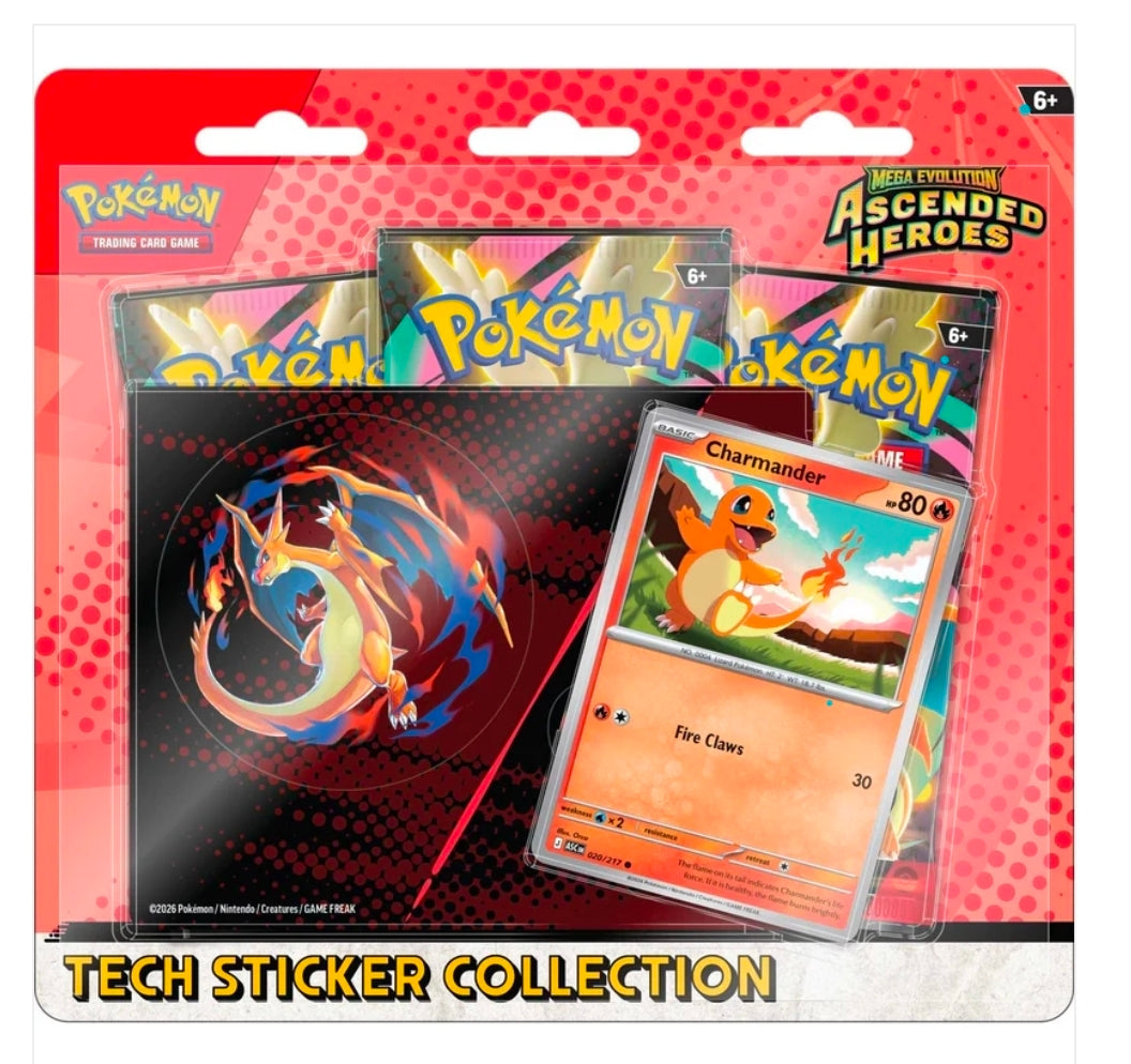 Pokemon Mega Evolution Ascended Heroes Tech Sticker collection (Random Box)